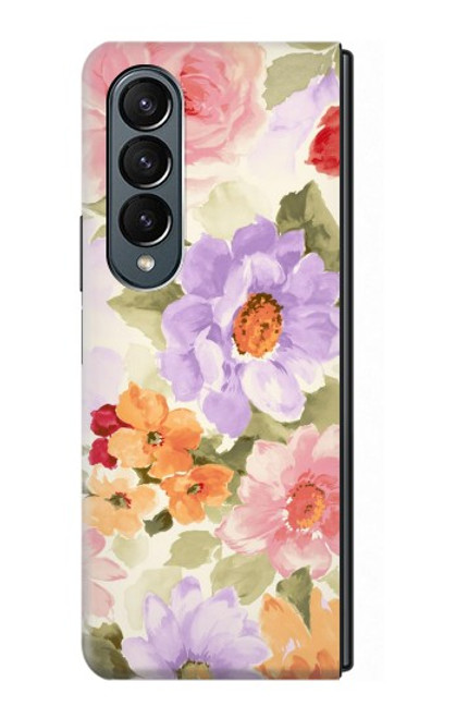 S3035 Sweet Flower Painting Case For Samsung Galaxy Z Fold 4