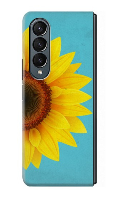 S3039 Vintage Sunflower Blue Case For Samsung Galaxy Z Fold 4