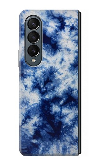 S3439 Fabric Indigo Tie Dye Case For Samsung Galaxy Z Fold 4