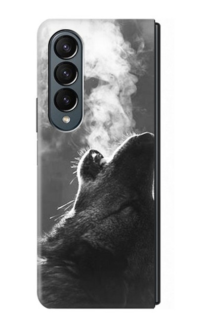 S3505 Wolf Howling Case For Samsung Galaxy Z Fold 4