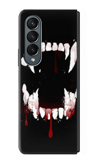 S3527 Vampire Teeth Bloodstain Case For Samsung Galaxy Z Fold 4