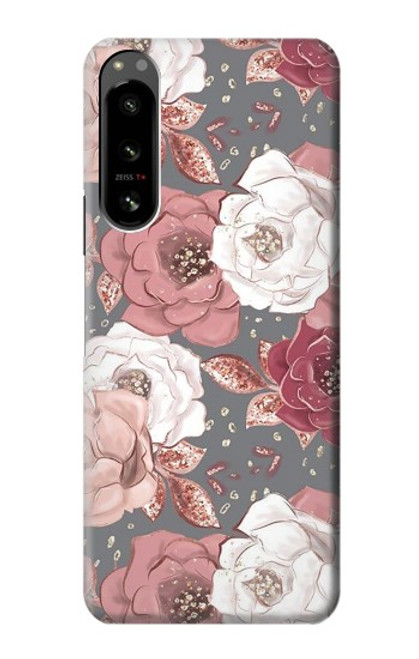 S3716 Rose Floral Pattern Case For Sony Xperia 5 IV