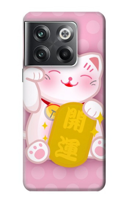 S3025 Pink Maneki Neko Lucky Cat Case For OnePlus Ace Pro