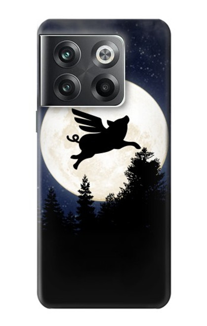 S3289 Flying Pig Full Moon Night Case For OnePlus Ace Pro