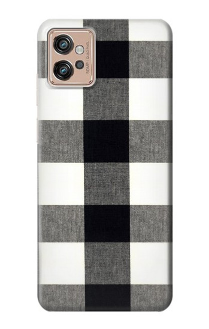 S2842 Black and White Buffalo Check Pattern Case For Motorola Moto G32