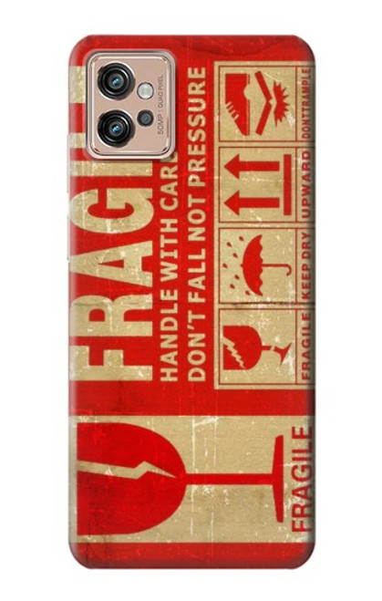 S3552 Vintage Fragile Label Art Case For Motorola Moto G32