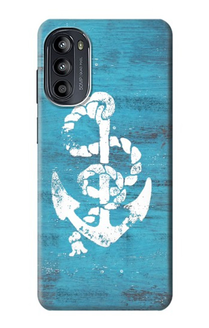 S3053 Marine Anchor Blue Case For Motorola Moto G52, G82 5G