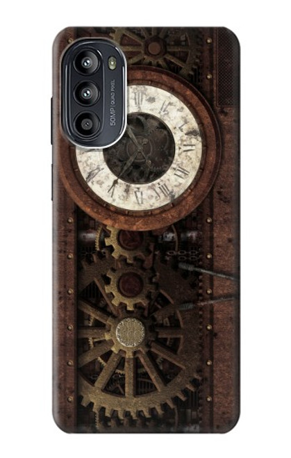 S3221 Steampunk Clock Gears Case For Motorola Moto G52, G82 5G
