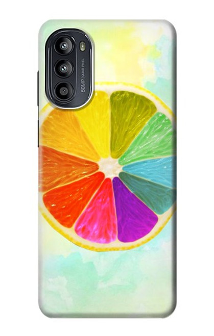 S3493 Colorful Lemon Case For Motorola Moto G52, G82 5G