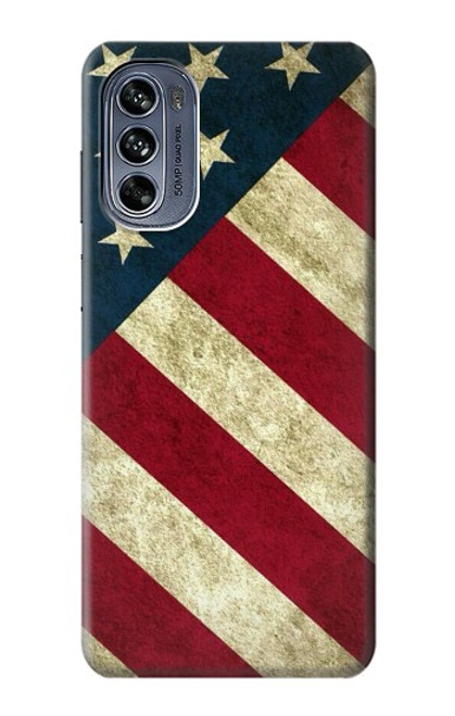 S3295 US National Flag Case For Motorola Moto G62 5G