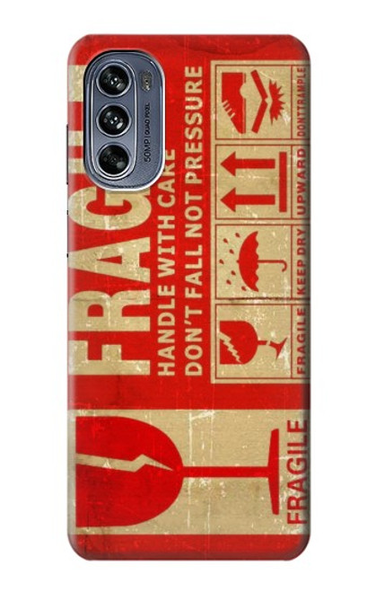 S3552 Vintage Fragile Label Art Case For Motorola Moto G62 5G