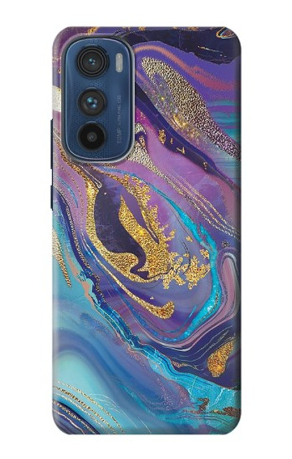 S3676 Colorful Abstract Marble Stone Case For Motorola Edge 30