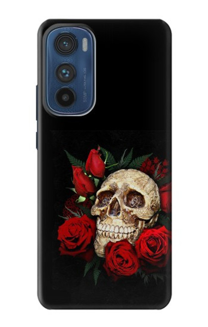 S3753 Dark Gothic Goth Skull Roses Case For Motorola Edge 30