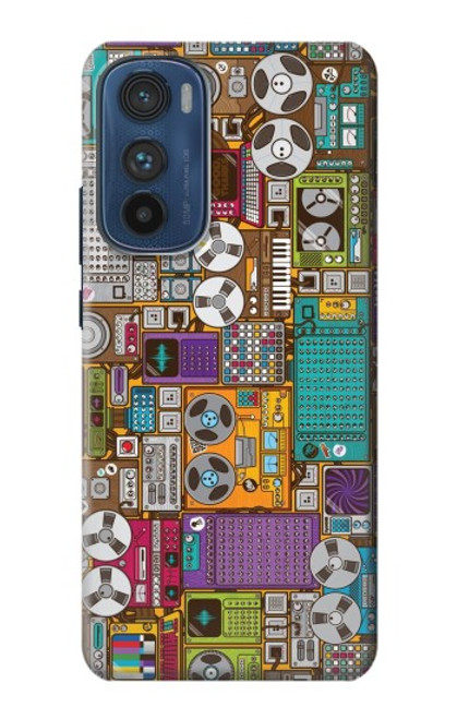 S3879 Retro Music Doodle Case For Motorola Edge 30