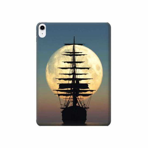 S2897 Pirate Ship Moon Night Hard Case For iPad 10.9 (2022)