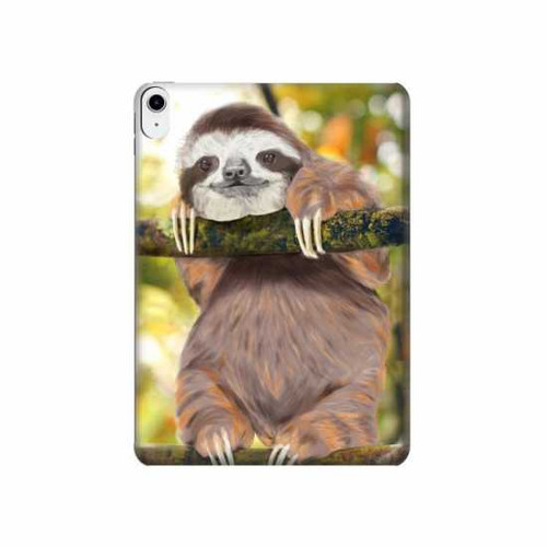 S3138 Cute Baby Sloth Paint Hard Case For iPad 10.9 (2022)