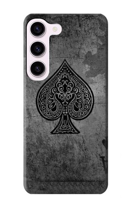 S3446 Black Ace Spade Case For Samsung Galaxy S23