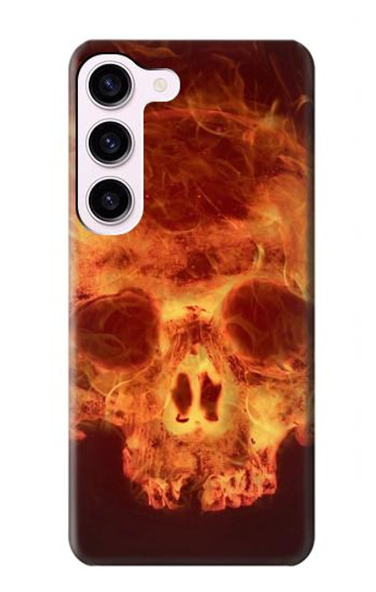 S3881 Fire Skull Case For Samsung Galaxy S23