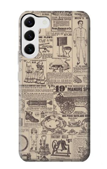 S3819 Retro Vintage Paper Case For Samsung Galaxy S23 Plus