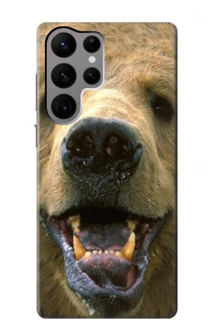 S0840 Grizzly Bear Face Case For Samsung Galaxy S23 Ultra