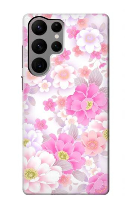 S3036 Pink Sweet Flower Flora Case For Samsung Galaxy S23 Ultra