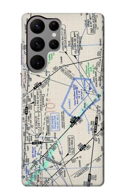 S3882 Flying Enroute Chart Case For Samsung Galaxy S23 Ultra