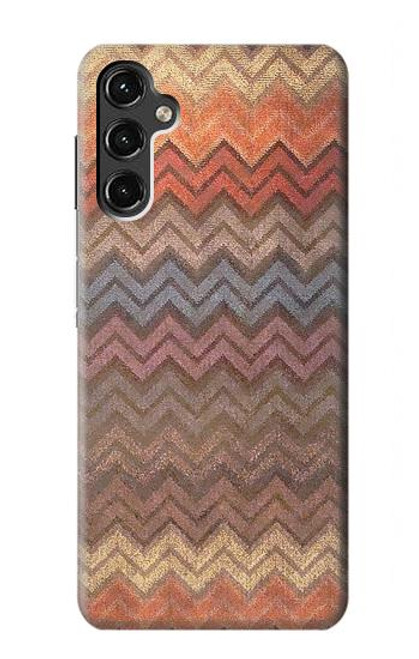 S3752 Zigzag Fabric Pattern Graphic Printed Case For Samsung Galaxy A14 5G