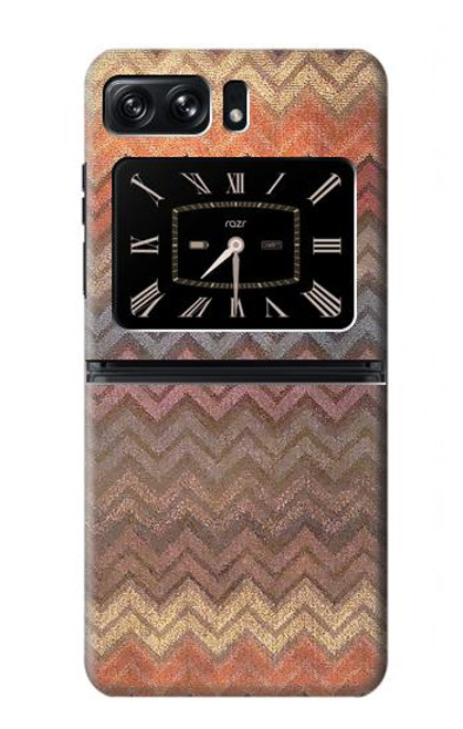 S3752 Zigzag Fabric Pattern Graphic Printed Case For Motorola Moto Razr 2022