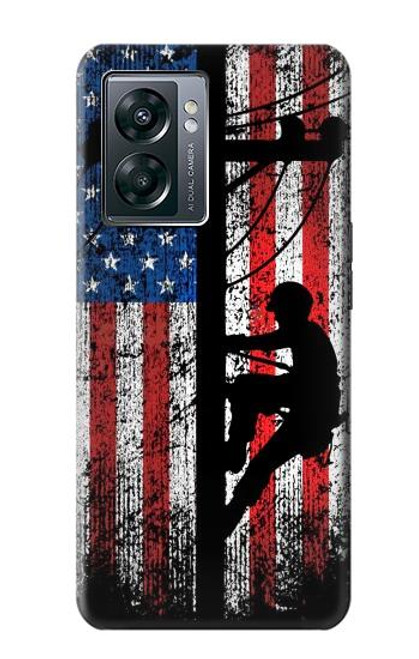 S3803 Electrician Lineman American Flag Case For OnePlus Nord N300