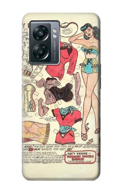 S3820 Vintage Cowgirl Fashion Paper Doll Case For OnePlus Nord N300