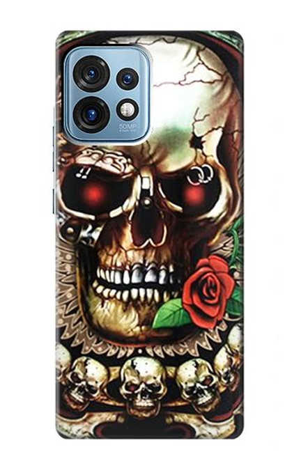 S0753 Skull Wing Rose Punk Case For Motorola Edge+ (2023), X40, X40 Pro, Edge 40 Pro