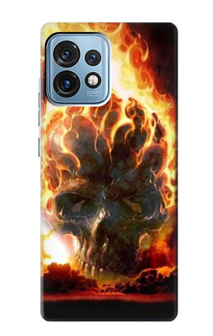 S0863 Hell Fire Skull Case For Motorola Edge+ (2023), X40, X40 Pro, Edge 40 Pro