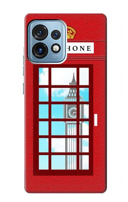 S2059 England British Telephone Box Minimalist Case For Motorola Edge+ (2023), X40, X40 Pro, Edge 40 Pro