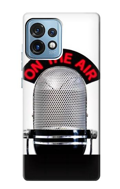 S2381 Vintage Radio Microphone On The Air Case For Motorola Edge+ (2023), X40, X40 Pro, Edge 40 Pro
