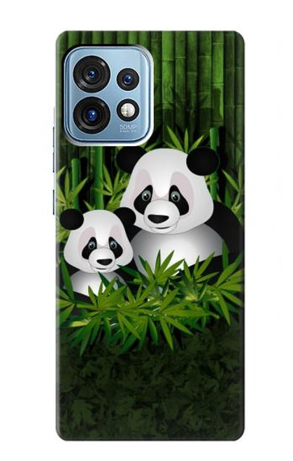 S2441 Panda Family Bamboo Forest Case For Motorola Edge+ (2023), X40, X40 Pro, Edge 40 Pro