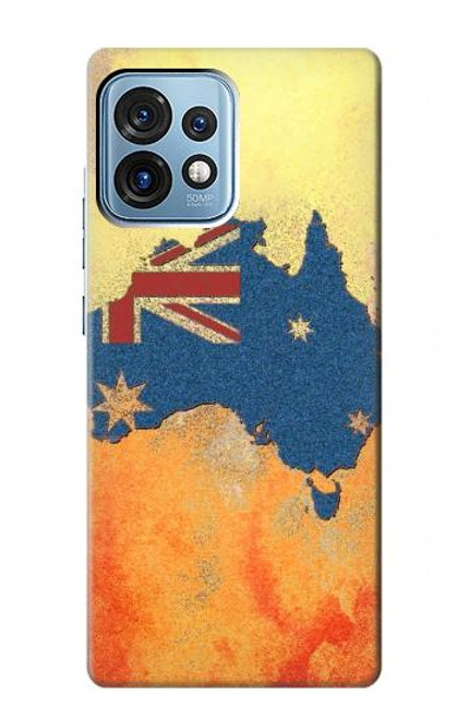 S2494 Australia Flag Map Rock Texture Case For Motorola Edge+ (2023), X40, X40 Pro, Edge 40 Pro