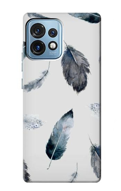 S3085 Feather Paint Pattern Case For Motorola Edge+ (2023), X40, X40 Pro, Edge 40 Pro