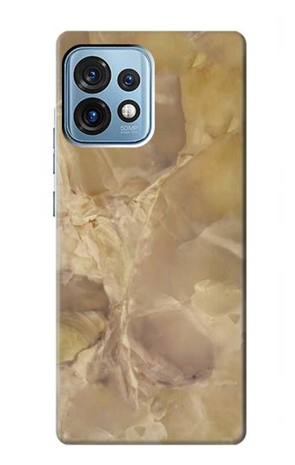 S3240 Yellow Marble Stone Case For Motorola Edge+ (2023), X40, X40 Pro, Edge 40 Pro
