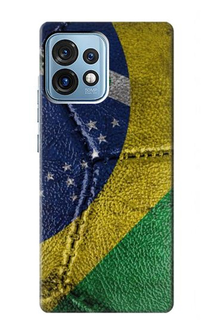 S3297 Brazil Flag Vintage Football Graphic Case For Motorola Edge+ (2023), X40, X40 Pro, Edge 40 Pro
