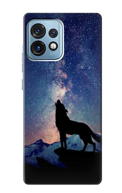 S3555 Wolf Howling Million Star Case For Motorola Edge+ (2023), X40, X40 Pro, Edge 40 Pro