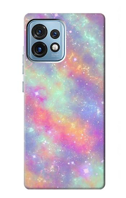 S3706 Pastel Rainbow Galaxy Pink Sky Case For Motorola Edge+ (2023), X40, X40 Pro, Edge 40 Pro