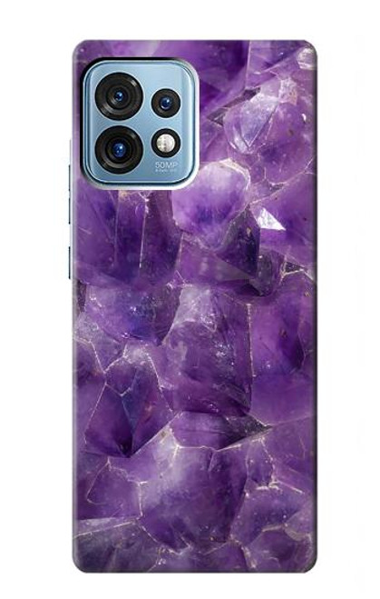 S3713 Purple Quartz Amethyst Graphic Printed Case For Motorola Edge+ (2023), X40, X40 Pro, Edge 40 Pro