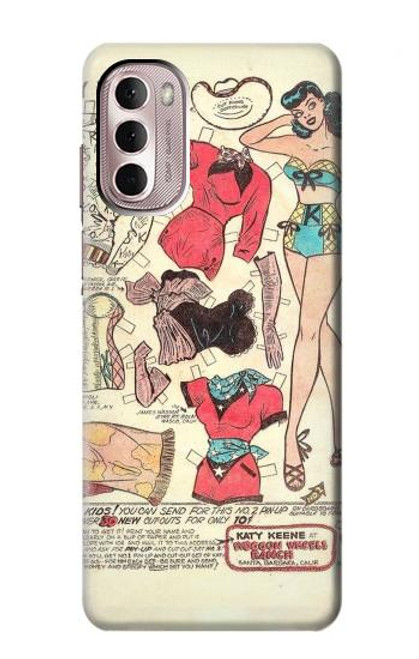 S3820 Vintage Cowgirl Fashion Paper Doll Case For Motorola Moto G Stylus 4G (2022)