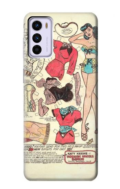 S3820 Vintage Cowgirl Fashion Paper Doll Case For Motorola Moto G42