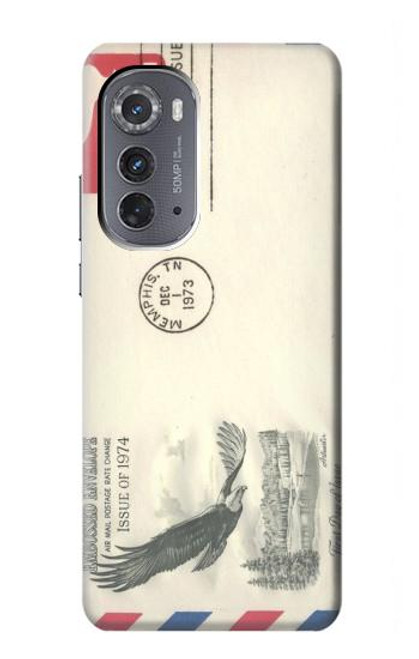 S3551 Vintage Airmail Envelope Art Case For Motorola Edge (2022)