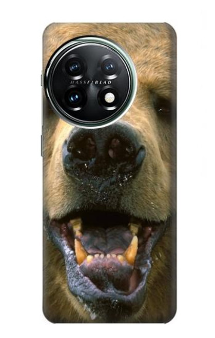 S0840 Grizzly Bear Face Case For OnePlus 11