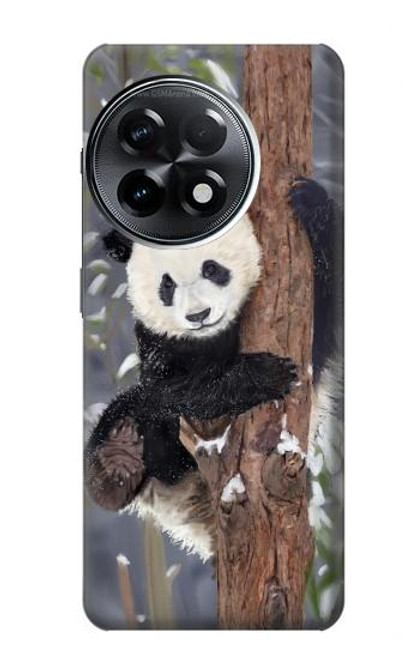 S3793 Cute Baby Panda Snow Painting Case For OnePlus 11R