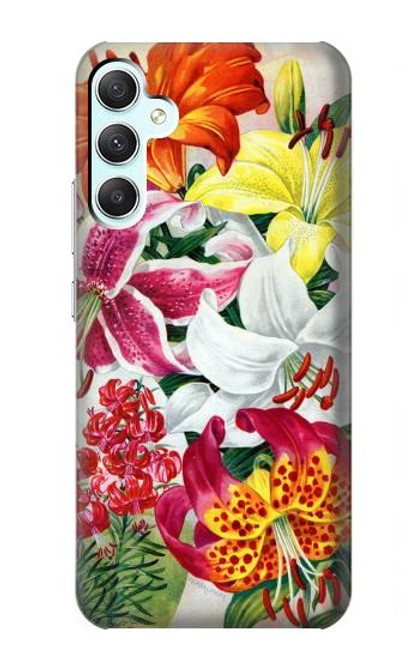 S3205 Retro Art Flowers Case For Samsung Galaxy A34 5G