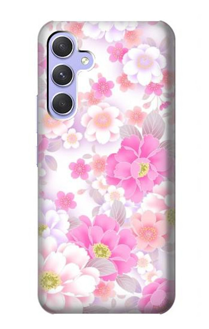 S3036 Pink Sweet Flower Flora Case For Samsung Galaxy A54 5G