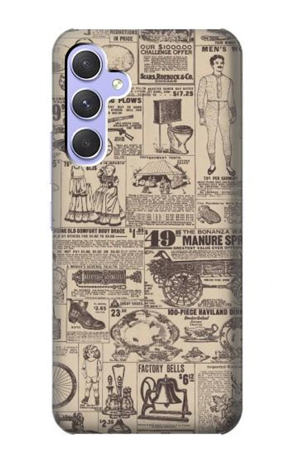 S3819 Retro Vintage Paper Case For Samsung Galaxy A54 5G
